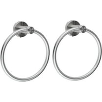 Towel-Ring-for-Bathroom Brushed Nickel Round Heavy Duty Stainless Steel Towel Rack Hanger for Bathroom Wall Door (Pack of 2, Brushed Nickel)