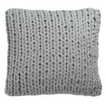 thumbnail image 2 of SAFAVIEH Adalina Solid Knitted Accent Pillow, 20" x 20", Grey, 2 of 6