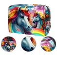 thumbnail image 2 of Robot Unicorn AttackPVC Cosmetic Storage Bag with Zipper, Printed Design -Makeup Bag, Small Coin Pouch, Makeup Organizer Cosmetic Storage Box for Ladies and Girls- Ideal for Travel and Daily Use, 2 of 6