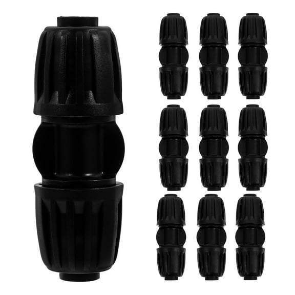 10 Pcs Irrigation Connector Drip Tube Adapter Drip Irrigation Tubing Black