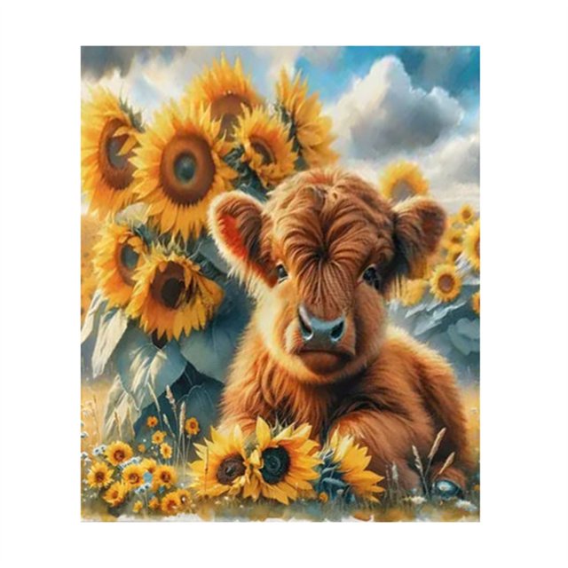 Hearth & Gear Cow & Sunflower Flannel Blanket Soft Cozy Throw For Couch Bed Or Outdoor Picnics Thick Blankets Size Thermal Blanket Full Size Blanket for Sofa Living Room Blankets Throw Blanket Blanket