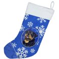 thumbnail image 2 of Carolines Treasures SS4662-CS 11 W x 8 H in. Rottweiler Winter Snowflakes Christmas Stocking, 2 of 2