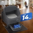 thumbnail image 2 of 3.43 Gal Extra Large Gray Self Cleaning Cat Litter Box, 2.4G Wifi Automatic Kitty Litter Boxes, Double Odor Removal Safety Protection With App Control, Contain 1 Rolls Liners Bags, 1 Cat Litter Mat, 2 of 11
