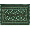 thumbnail image 1 of Ahgly Company Machine Washable Indoor Rectangle Southwestern Turquoise Blue Country Area Rugs, 3' x 5', 1 of 4