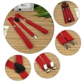 thumbnail image 3 of ALSLIAO Tirantes elásticos negros ajustables con cierre en Y y clip para hombre y mujer, color rojo, 3 of 8