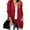 Burgundy, variant on Womens Long Sleeve Casual Lightweight Loose Open Front Cardigan Knit Sweaters Coat with Pockets