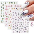 thumbnail image 1 of 8 Sheets Flower Nail Sticker Nail Art Daisy Nail Sticker Decoration Adhesive Manicure (c), 1 of 5