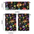 thumbnail image 6 of Kitchen Curtains 36 Inch Short - 3 Panel Set, Rod Pocket Window Curtain with Boho Vintage Mushroom Print, 100% Polyester for Farmhouse, Cafe, Kitchen, Bedroom, Easy Wash, 6 of 6