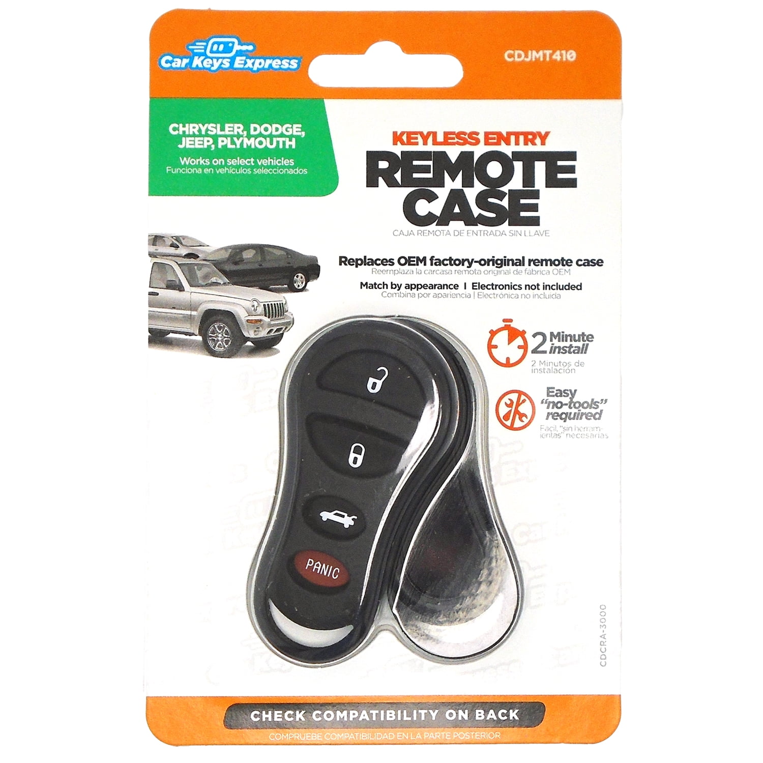 Car Remote Replacement Case Chrysler 4 Button Shell Only No