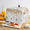 thumbnail image 2 of Orange Eucalyptus Coastal Toaster Cover 4 Slice, Beach Starfish Conch Dustproof Bakeware Oven Protector with Top Hook, Waterproof Small Kitchen Appliance Toasters Dust Cover, 12"x11"x8", 2 of 7