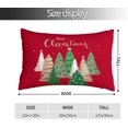 thumbnail image 2 of Red Christmas Pillow Covers 12x20 Inch Set of 2, Christmas Tree Gold Star Decorative Throw Pillows Winter Pillow Case Holiday Christmas Decor Lumbar Cushion Cover for Home Sofa Couch, 2 of 6