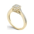 thumbnail image 2 of 1/2 Carat T.W. Diamond Criss-Cross Shank Cluster Halo 10kt Yellow Gold Engagement Ring, 2 of 5
