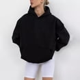 thumbnail image 5 of VISALY Hoodies Pullover Tunic Sweatshirt Hoodies Oversized Sweatshirts Pullover Sweaters Long Sleeve with Pockets Winter Fall Sweatshirt Long Sleeved Sweater Fall Sweatshirts Black L, 5 of 7
