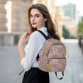 thumbnail image 6 of FORMRS Mini Backpack Purse for Women Quilted Travel Daypack Casual Shoulder Bag, Colorful Geometric Shapes, 6 of 7