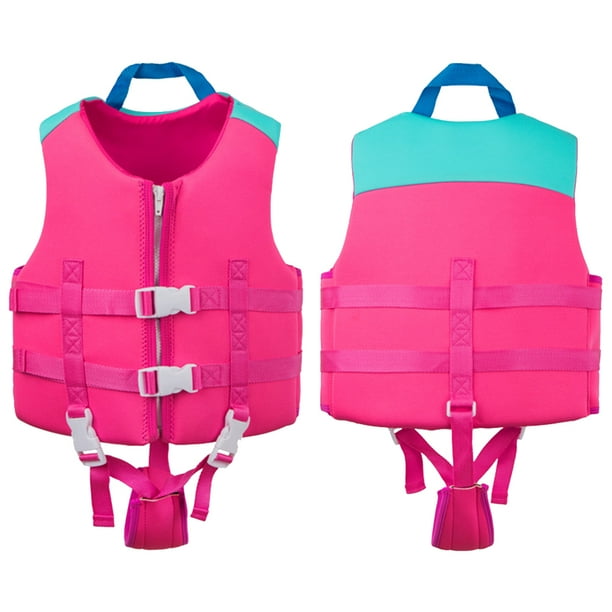Chaleco salvavidas para niños, flotadores cómodos para niños pequeños para niñas y niños (L rojo)