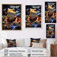 thumbnail image 4 of Designart "Orange Frog In Glassy Aura" Frogs & Toads Floater Framed Canvas Wall Art, 4 of 5