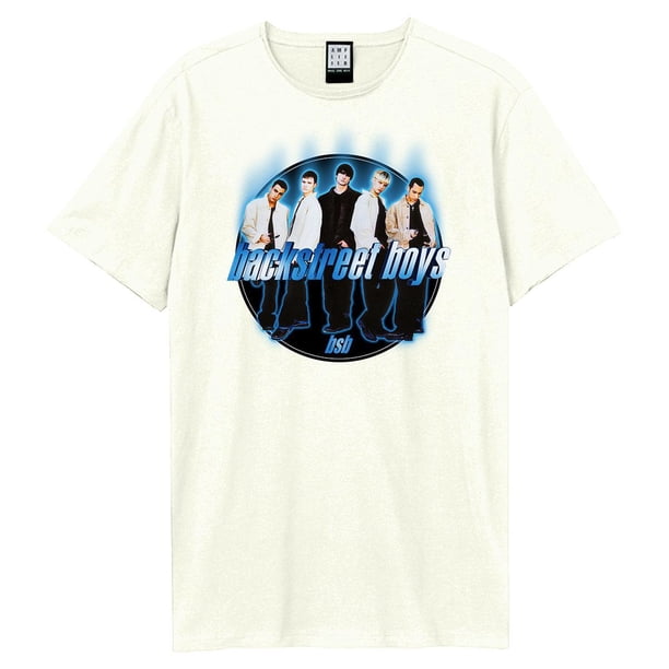 Amplified - Camiseta Bsb Backstreet Boys para Adultos Unisex (Blanco Retro)