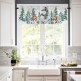 thumbnail image 3 of Winter Christmas Kitchen Curtains and Valances Set, Snowman Squirrel Christmas Tree Berry Rod Pocket Window Valance 18 Inch Window Curtain Panels for Living Room Bedroom Laundry, 27.5x24in, 3 Pieces, 3 of 7