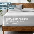 thumbnail image 5 of (2 pack) Bare Home Fitted Sheet - 22" Extra Deep Pocket - Premium 1800 Collection - King, Cloud Gray, 5 of 8