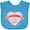 Turquoise, variant on Inktastic Paris Oo-la-la with Eiffel Tower and Flowers in Pink Heart Boys or Girls Baby Bib