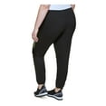 thumbnail image 2 of DKNY SPORT Womens Black Tie Pocketed Drawstring Joggers Logo Graphic High Waist Pants Plus 3X, 2 of 3
