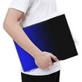 thumbnail image 4 of Pobuds Leather Laptop Sleeve, Padded Case, Thin Portable, Versatile Bag - Compatible with 13 inch laptops or MacBook Air Pro 13 inch 2016 or later - Horizontal, dark Blue bonnet black, 4 of 5