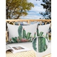 thumbnail image 2 of Pack of 2 Outdoor Pillow Covers, Ins Style Small Cactus Waterproof Square Throw Pillowcase Cushion Decorative Pillow Covers for Couch Patio Tent, 20x12 in, 2 of 6
