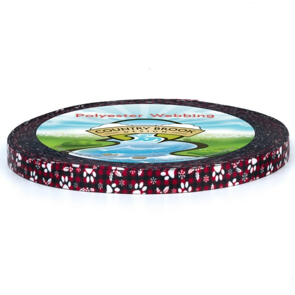 Country Brook Design® 1/2 inch Christmas Plaid Photo Quality Polyester, 10 Yards