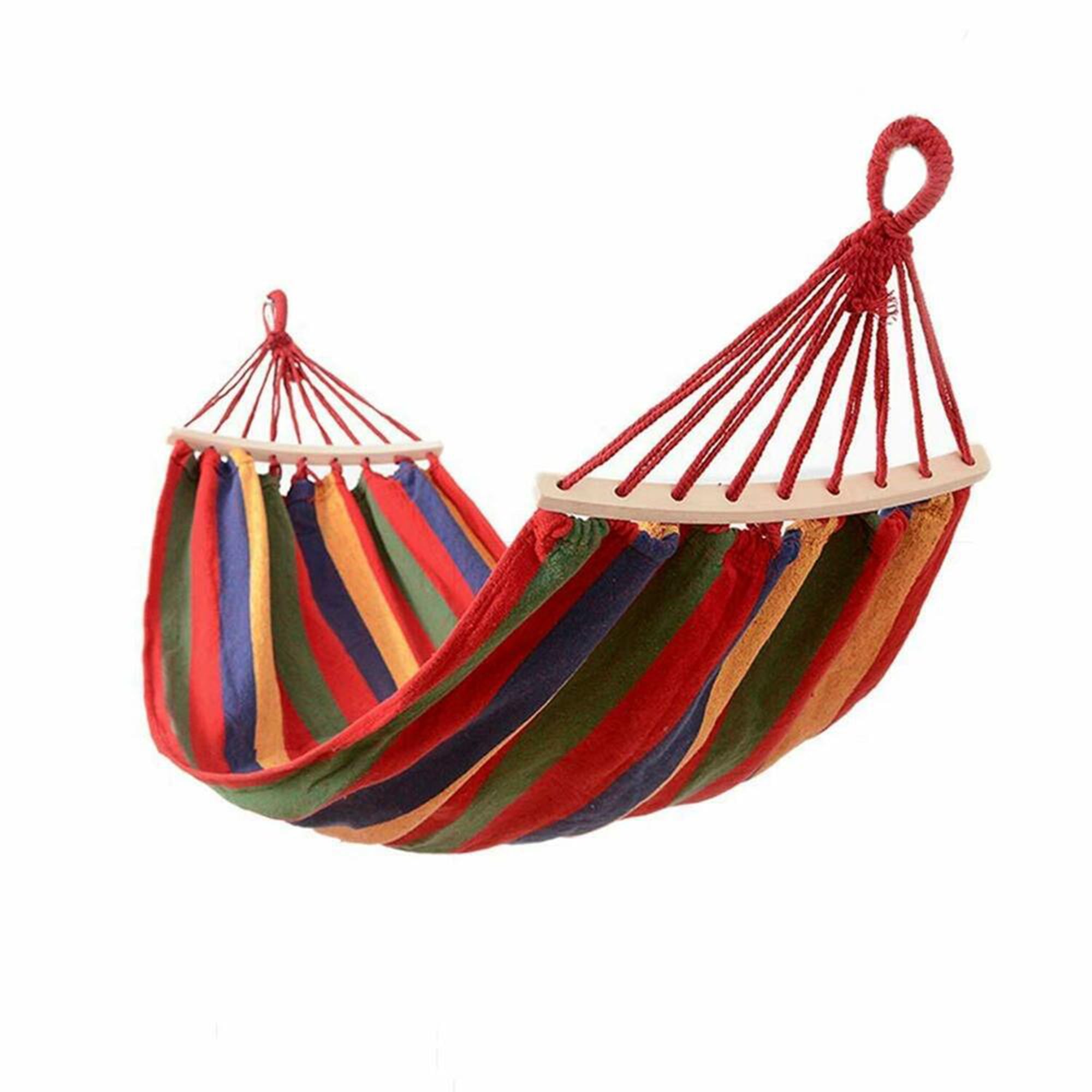 YouLoveIt Portable Camping Hammock 2 Person Cotton Hammock Travel