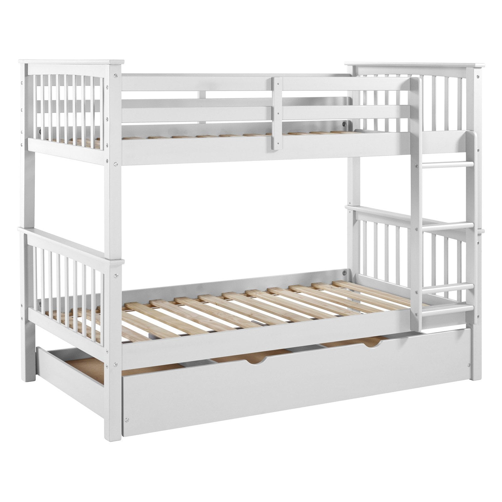 Walker Edison Solid Wood Twin Over Bunk Bed With Optional Walker Edison Solid Wood Twin Over Bunk Bed With Optional Trundle Com