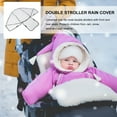 thumbnail image 3 of Funda universal para lluvia para cochecito doble, asientos delanteros y traseros, protector de lluvia para cochecitos gemelos, 3 of 5