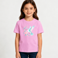 thumbnail image 2 of Girls Graphic Tees Hummingbird Flower Kids T Shirt Watercolor 100% Cotton Short Sleeve Soft Tops 4-13Y, 2 of 5
