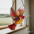 thumbnail image 2 of Red Cardinal Effect Art Acrylic Suncatcher, Cardinal Acrylic Window Hanging, Bird Lover Gift, Bird Memorial Gift for Christmas, 2 of 5