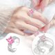 thumbnail image 4 of Diseño Temperamento Versátil Cuadrado Zircon Anillo Femenino Luz de alta gama abierta dedo índice del anillo, 4 of 8