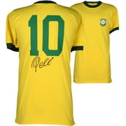 Angle View: Pele Brazil Autographed 1970 Yellow Jersey - ICONS - Fanatics Authentic Certified