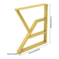 thumbnail image 2 of Gold K-Shaped Table Legs 2Pcs 3-Tier Metal Table Legs 28-Inch Metal Desk Legs for Bedrooms, Living Rooms, 2 of 22