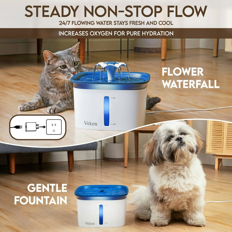 Veken Pet Fountain 95oz/2.8L Automatic Water Dispenser with
