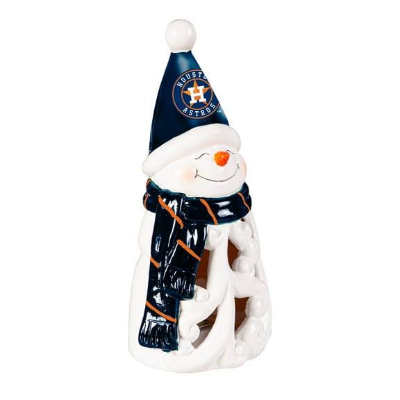 Houston Astros LED 8" Snowman Lit Garden Statue