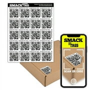 Smack Tags QR Code Stickers for Storage and Organization - 40 Unique Scannable QR Code Stickers - Use on Moving Boxes, Office Organization, Legacy Preservation, Recipe Storage - No App Needed