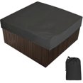 thumbnail image 1 of Cubierta exterior para spa, impermeable, cuadrada, para bañera de hidromasaje, 190 t, antipolvo, antiUV, color negro, 228 x 228 x 30 cm, Yalo, 1 of 5