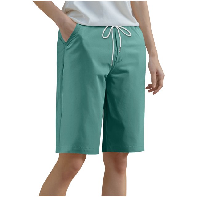 Pantalones Ligeros de Yoga para Mujeres de Cintura Alta Pantalones Cortos de Color Sólido, Uso Deportivo de Fitness Suave para Tenis Y Baile