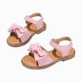 thumbnail image 5 of kpoplk Girls Open Toe Princess Flat Sandals Rhinestone Summer Dress Shoes(Pink,12.5), 5 of 7