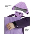 thumbnail image 4 of ZSHOW Girl's Snow Coat Waterproof Mountain Ski Jacket Hooded Rain Coat Purple 14/16, 4 of 8