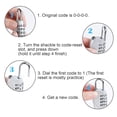 thumbnail image 4 of Langgg 4pcs Password Lock Professional Security Padlocks Universal Zinc Alloy Small Size Suitcase Locker Code Combination Padlock, 4 of 9