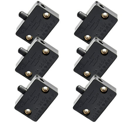 

6Pcs Door Led Switch for Closet Light Normally Closed Cabinet Electrical Lamp Switches for Closet Pantry Cabinet Black