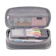thumbnail image 1 of Tignapoo Premium Dual-Layer Canvas Pencil Case with Mesh Top, Multi-Compartment Design for School & Office, Durable Zipper Closure, 22x11x6.5cm, Available in Ginger, Light Camel, Pink, Gray, Light, 1 of 7