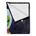 thumbnail image 2 of Alien Soft Flannel Fleece Throw Blanket, Ufo Cartoon of Funny Creature in Spacesuit Standing on the Moon and Space Backdrop, Cozy Plush for Indoor and Outdoor Use, 70" x 90", Multicolor, by Ambesonne, 2 of 5