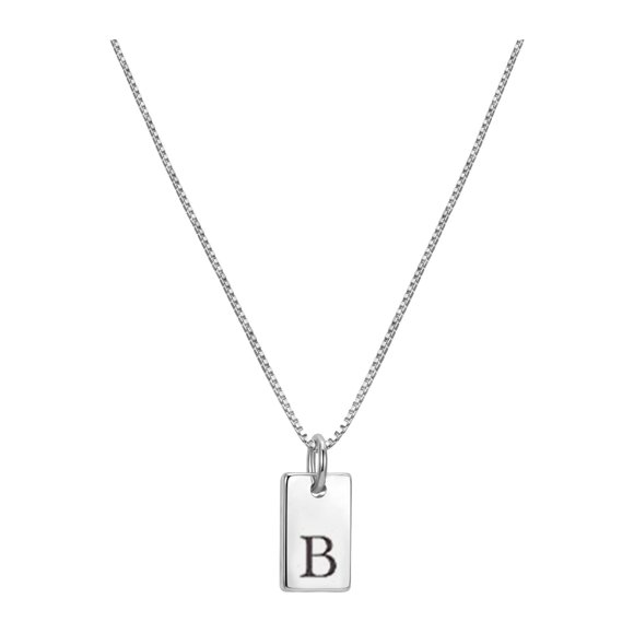 Initial Necklaces For Women Silver Plated Letter Necklace Silver Name Necklace Initial Pendant Necklaces For Women Silver Jewelry