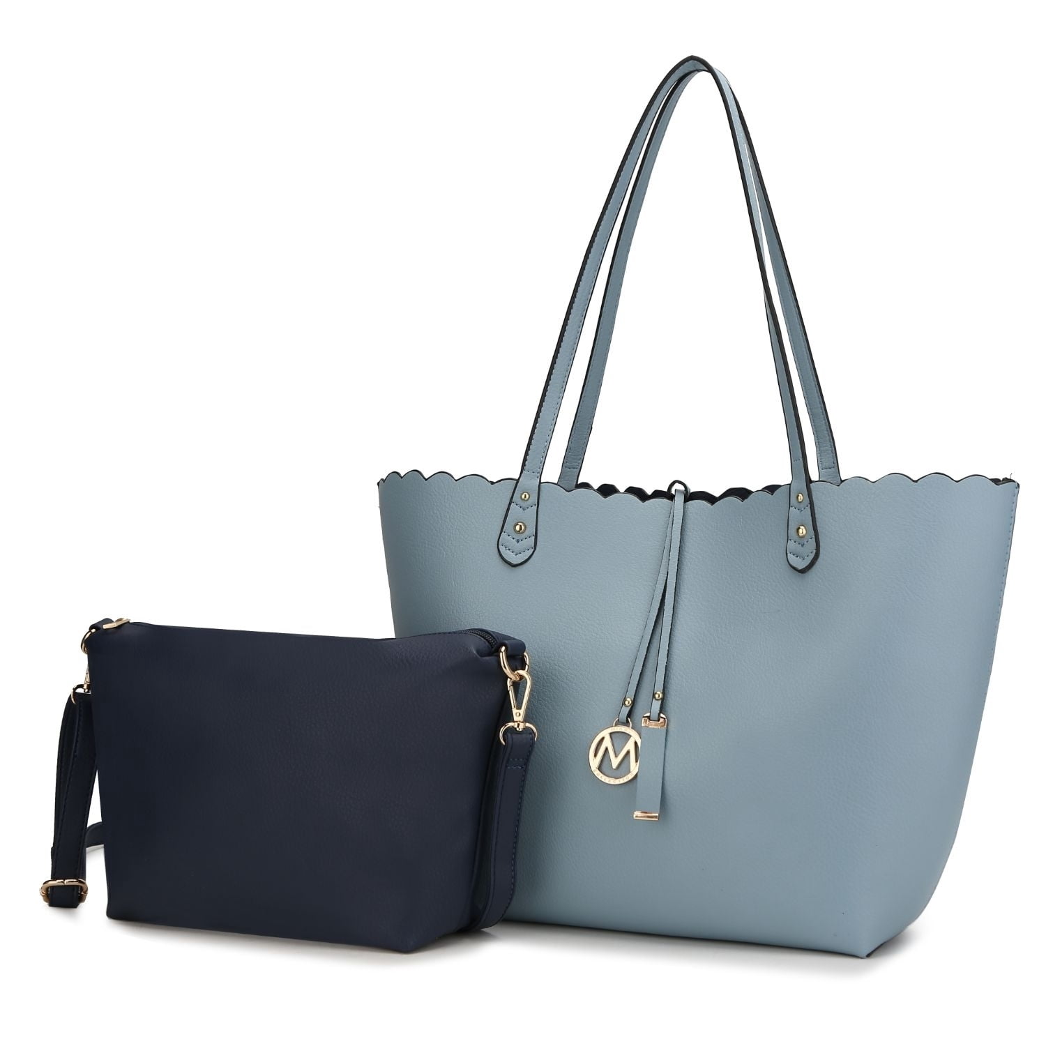 Amahia Reversible Shopper Tote Shoulder Handbag with Cosmetic Pouch by Mia K.