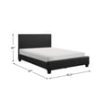 thumbnail image 7 of Pemberly Row Contemporary Wood and Faux Leather Queen Bed in Black, 7 of 7